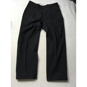 JRB Mens Pants 34X29 Blue Pleated Straight Leg Wool Polyester with Pockets